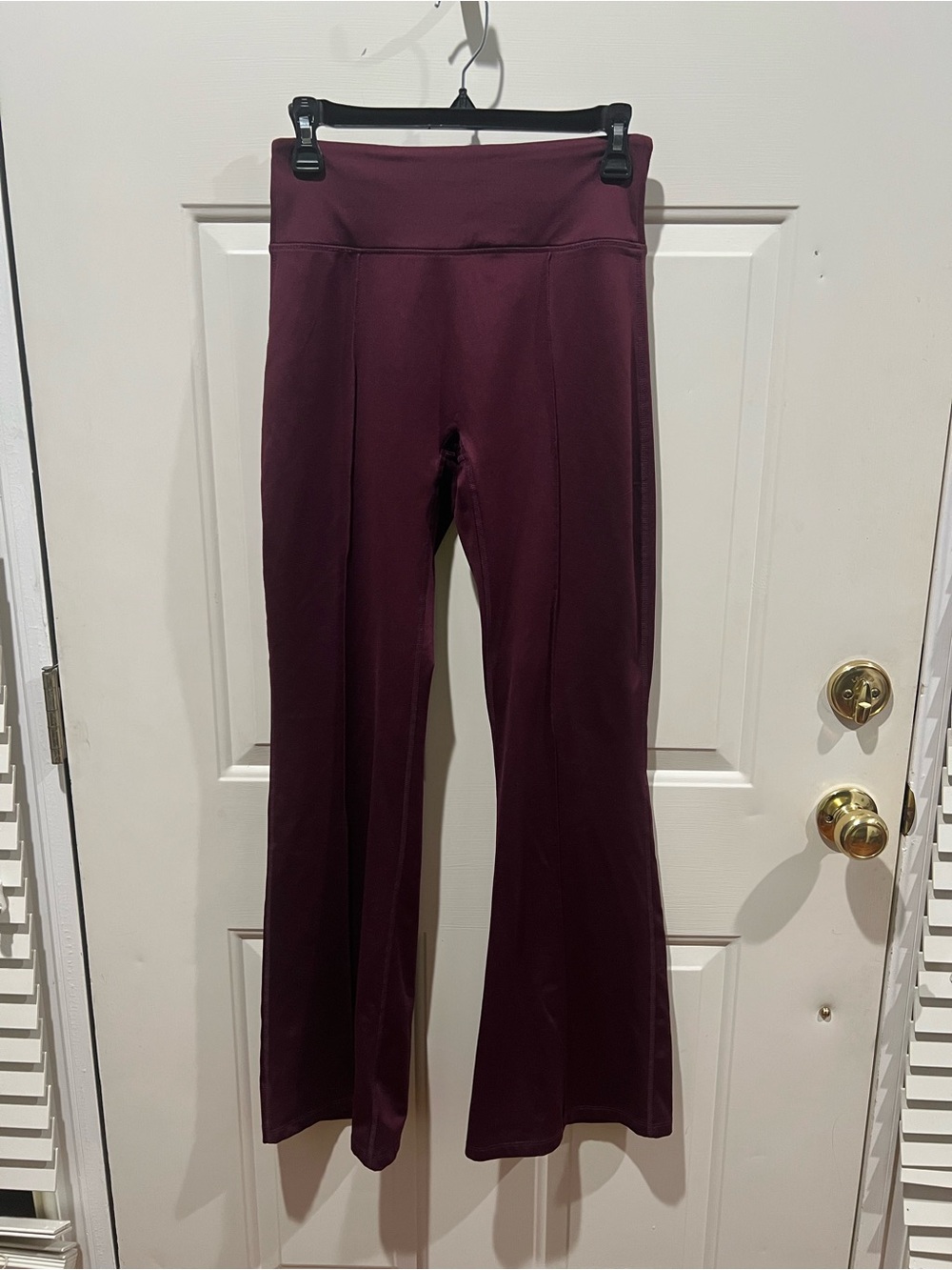 PINK Victoria's Secret Burgundy Flare Leggings